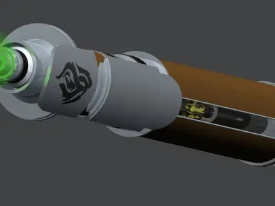 Jedi lightsaber Free 3D model