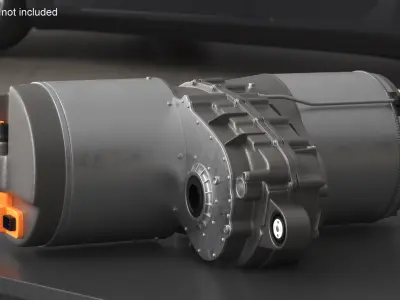 Electric Drive Unit with Integrated Gearbox 3D model