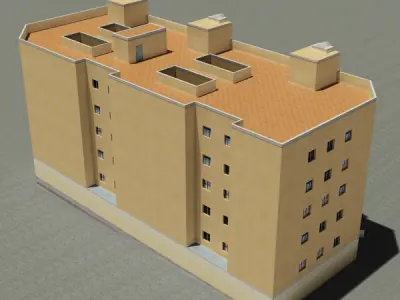 Building apartment - apartment Low-poly 3D model shop
