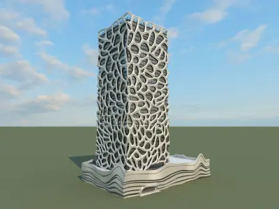 Futuristic Skyscraper 3 3D model purchase