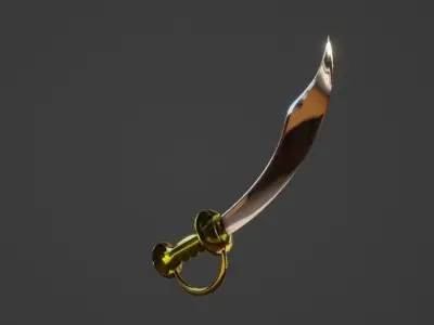  Pirate sword for assembling a pirate costume 3D model