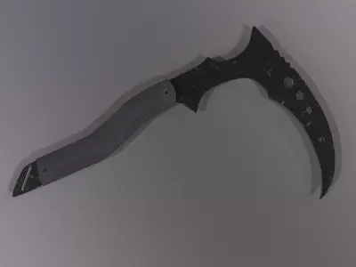 Modern Scythe Low-poly 3D model