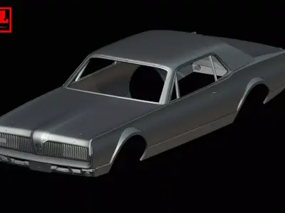 Mercury Cougar 1st Gen 1967 - Car Body Shell 3D print model