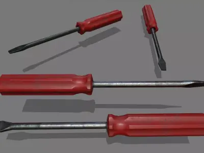 screwdriver Low-poly 3D model 45