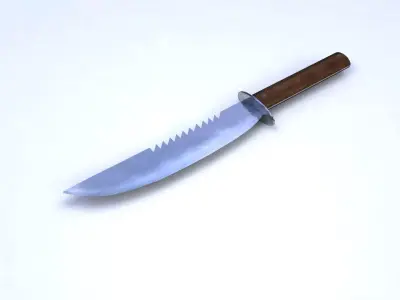 Old knife lowpoly model 3D model