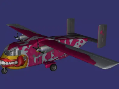 Short SC 7 Skyvan Free low-poly 3D model