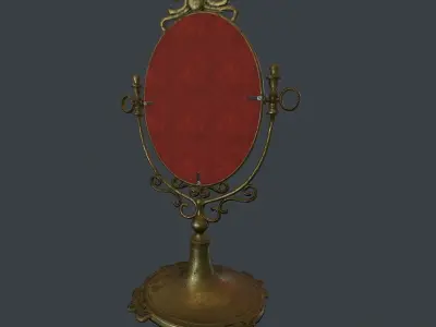 Antique Mirror Low-poly 3D model