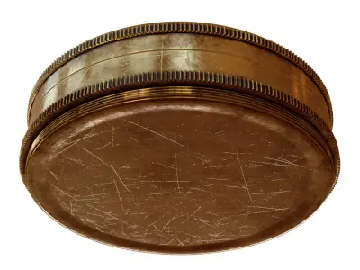 Vintage Brass Compass  3D model with PBR textures 3D model