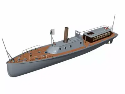 Japanese Navy 15 meters launch 3D model