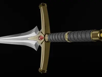 Sword  PBR low-poly model Low-poly 3D model