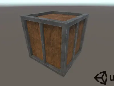 Crate-Box wooden crate Free low-poly 3D model