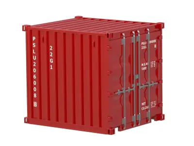 8ft Shipping Container Collection 3D model