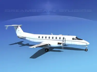 Beechcraft C-12J Huron V04 USAF 3D model