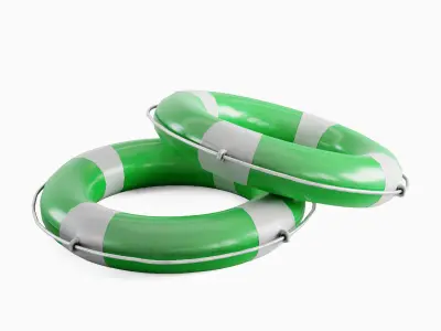 Lifebuoy 04 Low-poly 3D model