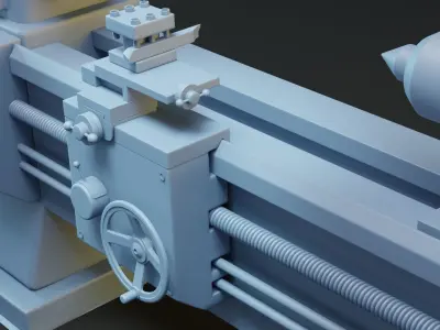 Old Lathe Machine Free 3D print model