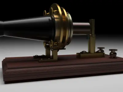 Alexander Graham Bell First Phone 3D model