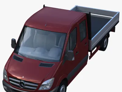 Double cab Truck Sprinter 3D model