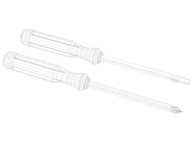Screwdriver screwdrivers - 3D model