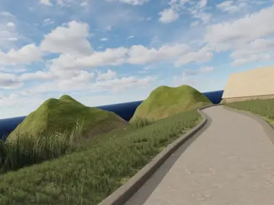 Coastal Village Retreat 3D model