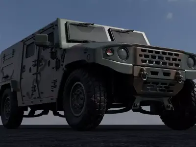 Korean Military Jeep K-151 3D model