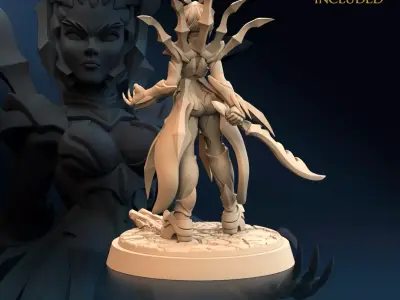 Spider Female Warrior Arachnid Blade A 3D print model