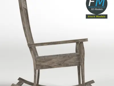 Old rocking chair 3D model