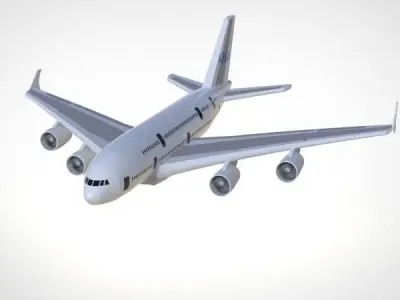 Airbus A380 3D model 3
