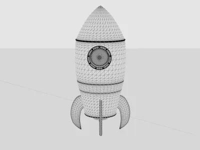 Rocket 3D render Free 3D model