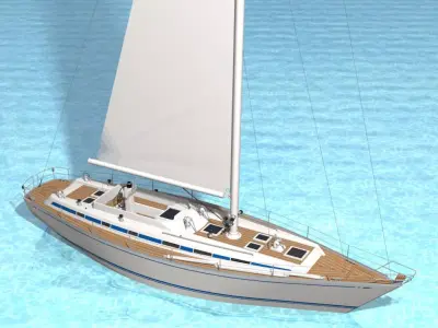 Swan 55 Sailboat 3D model
