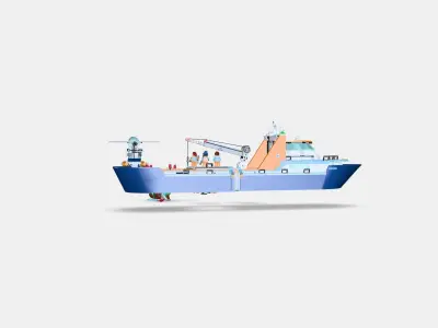 LEGO City Arctic explorer ship 60368 3D model