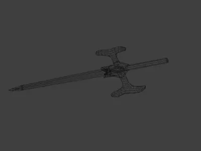 Stylized Basic Sword Game Ready Low-poly 3D model