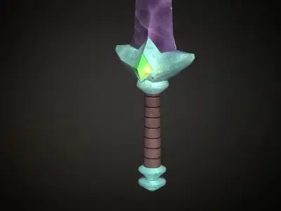Medieval Fantasy Sword Low-poly 3D model purchase