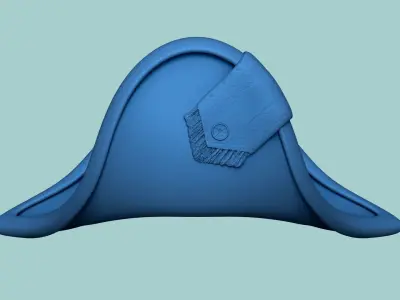Barbossa Corsair Hat - Pirate Costume Low-poly 3D model