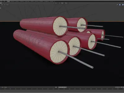 Dynamite Explosion Free Game Asset Free low-poly 3D model