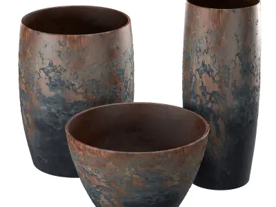 Terracotta Pots 2 3D model