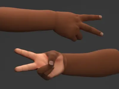  African Baby Hand Victory Gesture 