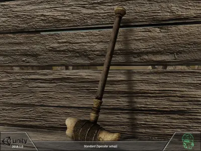 Bone hammer Free low-poly 3D model