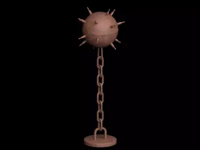 Rusty Underwater Mine Low-poly 3D model