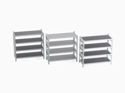 Metal Shelf Set B 3D model