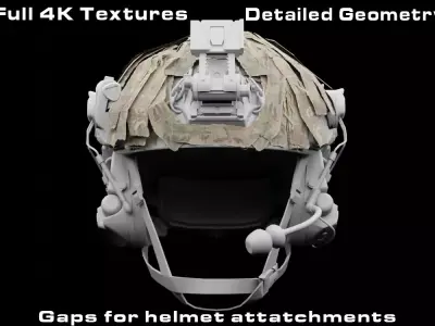 Opscore Maritime Helmet scrim Low-poly 3D model