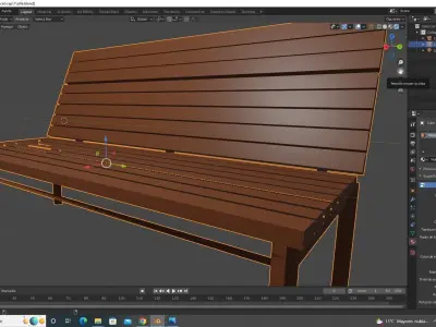 silla de parque 3D model