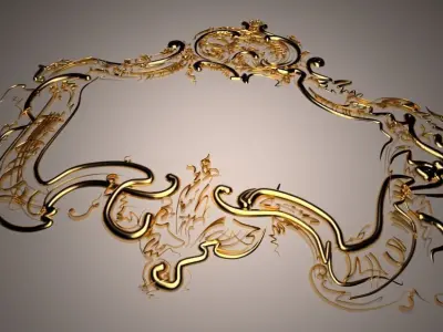 Rococo ornament 3D model