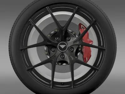 Porsche 991 V GT 2014 wheel 3D model