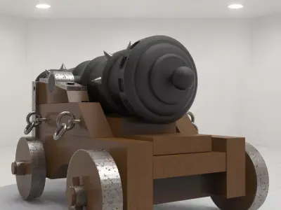 Medieval Cannon  High Detail 3D Model for Printing 3D model