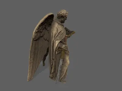 Old Man Statue Low-poly 3D model purchase