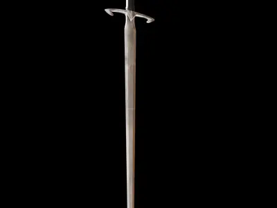 Gothic Sword 3D Model - High-Quality Fantasy Weapon 3D model