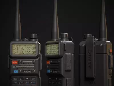 Walkie Talkie Radio Low-poly 3D model purchase