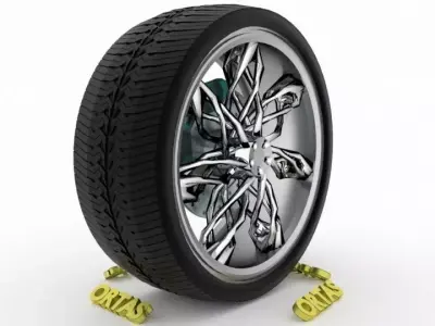 ORTAS CAR WHEEL RIM 73 GAME READY WHEEL RIM TIRE 3D model