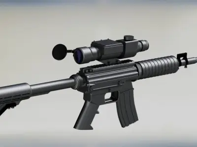 Concept Rifle Free 3D model purchase