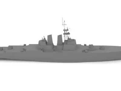 Battleship Simplified 3D model